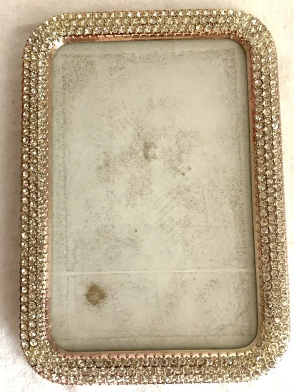Crystal Rhinestone gold Tone 5x7 Picture Frame Photo Frame